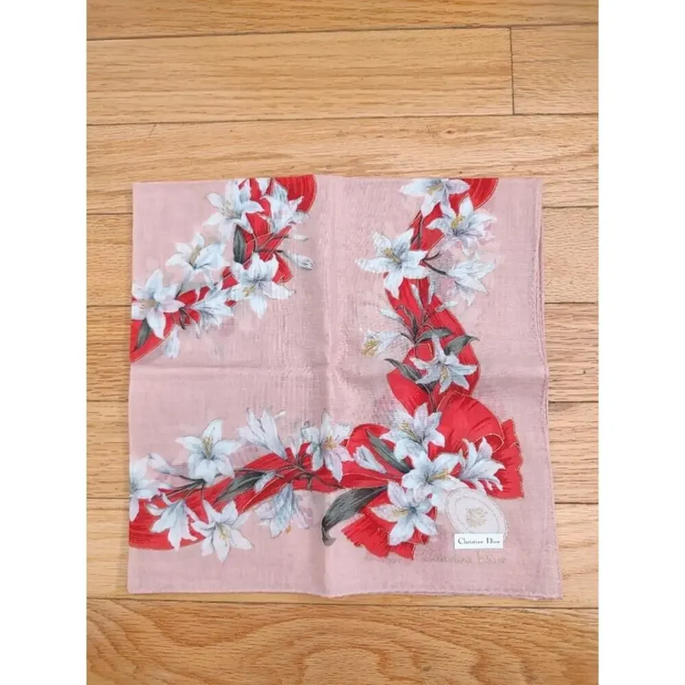 Dior small floral neckerchief scarf NEW